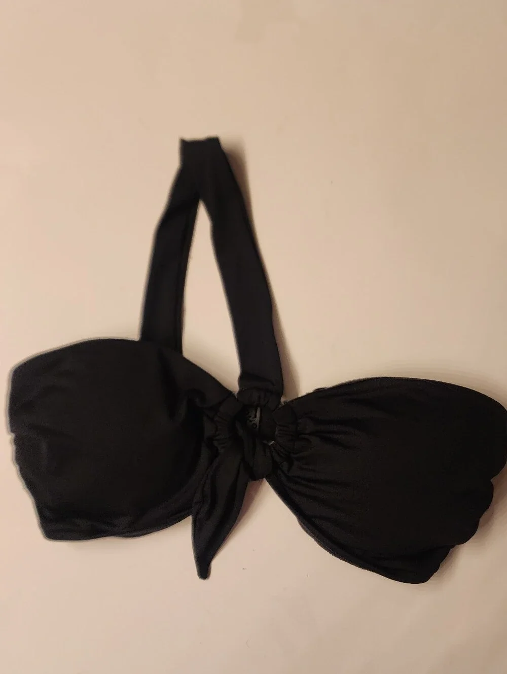 SEAFOLLY Black One Shoulder Bandeau Bikini Top Size 8